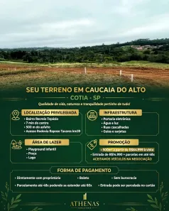 Lote/Terreno à venda, 500m² no Jardim Monte Verde (Caucaia do Alto), Cotia