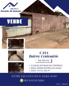 Casa com 1 Quarto à venda, 352m² no Centenário, Boa Vista