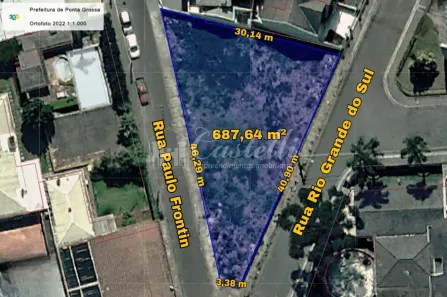 Lote/Terreno à venda, 687m² no Orfãs, Ponta Grossa