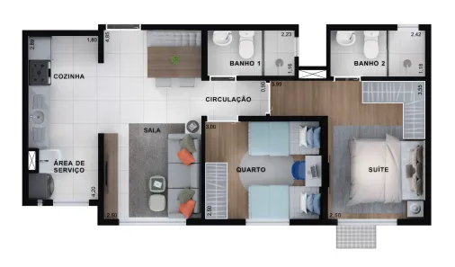 Casa com 2 Quartos à venda, 52m² no Vila Alzira, Aparecida de Goiânia