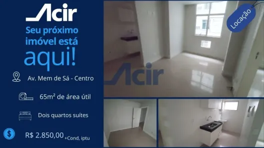 Apartamento com 2 Quartos para alugar, 65m² no Centro, Rio de Janeiro
