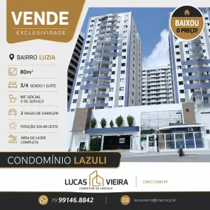 Apartamento com 3 Quartos à venda, 80m² no Luzia, Aracaju