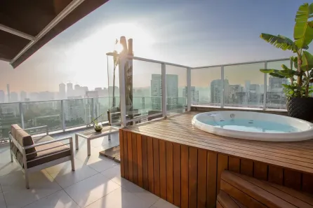 Apartamento com 1 Quarto para alugar, 80m² no Cidade Monções, São Paulo