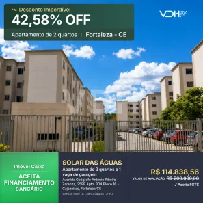 Apartamento com 2 Quartos à venda, 44m² no Cajazeiras, Fortaleza