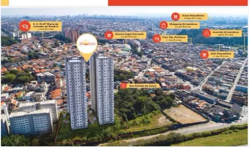 Apartamento com 2 Quartos à venda, 32m² no Jardim Imperador (Zona Leste), São Paulo