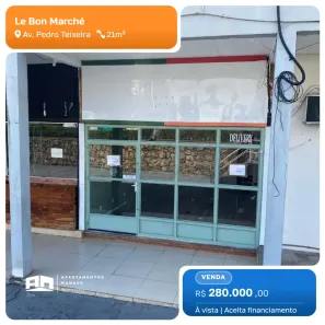 Ponto Comercial à venda, 21m² no Dom Pedro I, Manaus