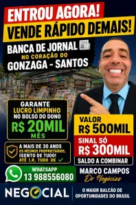Ponto Comercial à venda, 20m² no Gonzaga, Santos