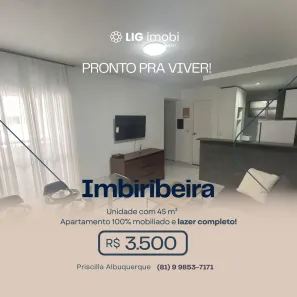 Apartamento com 2 Quartos para alugar, 45m² no Imbiribeira, Recife
