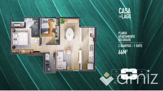Apartamento com 2 Quartos à venda, 66m² no Setor Oeste, Goiânia