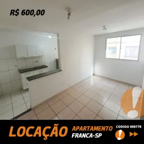 Apartamento com 2 Quartos para alugar, 51m² no Residencial Amazonas, Franca