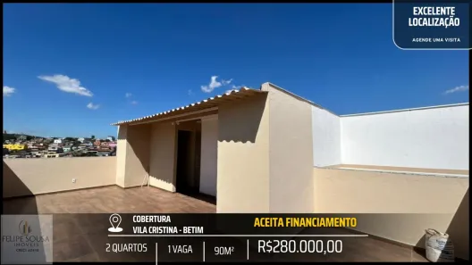 Cobertura com 2 Quartos à venda, 90m² no Vila Cristina, Betim