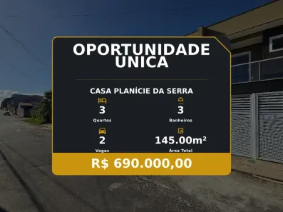 Casa com 3 Quartos à venda, 145m² no Planície da Serra, Serra
