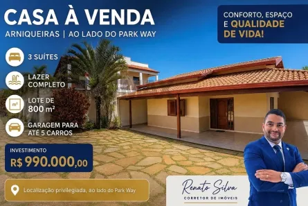 Casa com 3 Quartos à venda, 350m² no Setor Habitacional Arniqueira, Brasília
