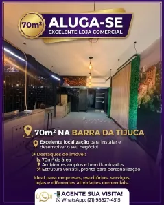 Ponto Comercial com 1 Quarto para alugar, 70m² no Barra da Tijuca, Rio de Janeiro