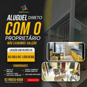 Kitnet com 1 Quarto para alugar, 25m² no Setor Sol Nascente, Goiânia