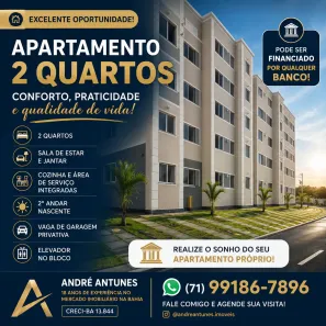 Apartamento com 2 Quartos à venda, 44m² no Centro, Lauro de Freitas