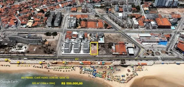 Lote/Terreno à venda, 525m² no Praia do Meio, Natal