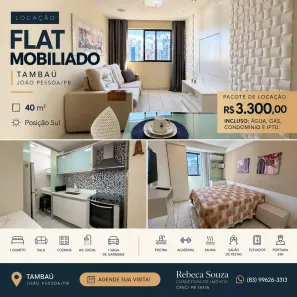 Apartamento com 1 Quarto para alugar, 40m² no Tambaú, João Pessoa