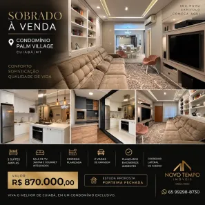 Casa de Condomínio com 2 Quartos à venda, 130m² no Ribeirão do Lipa, Cuiabá