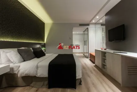Flat com 1 Quarto à venda, 26m² no Cidade Monções, São Paulo