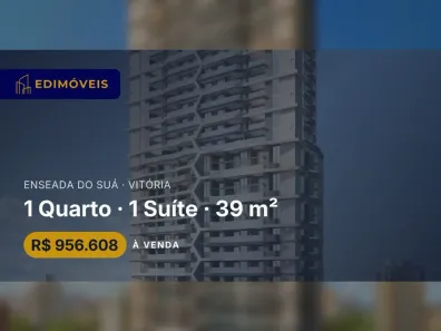 Apartamento com 1 Quarto à venda, 39m² no Enseada do Suá, Vitória