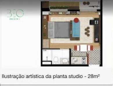 Apartamento com 1 Quarto à venda, 28m² no Aclimação, São Paulo