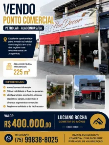 Ponto Comercial à venda, 225m² no Jardim Petrolar, Alagoinhas