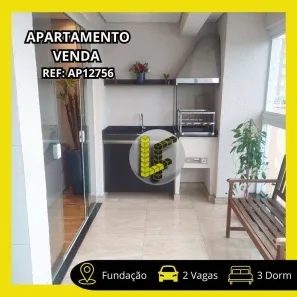Apartamento com 3 Quartos à venda, 92m² no Fundação, São Caetano do Sul