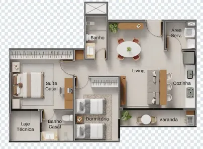 Apartamento com 2 Quartos à venda, 73m² no Setor Bueno, Goiânia