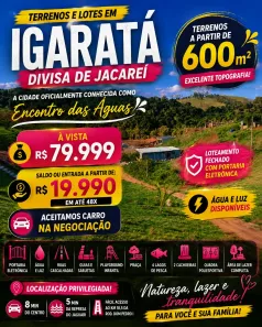 Lote/Terreno à venda, 600m² no Centro, Igaratá