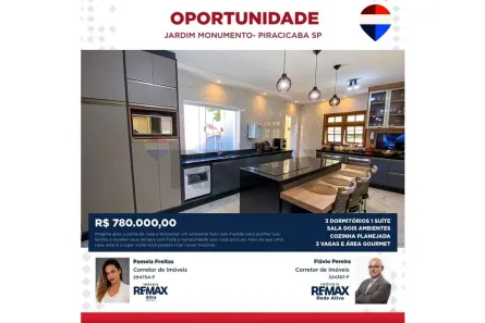 Casa com 3 Quartos à venda, 226m² no Vila Rezende, Piracicaba