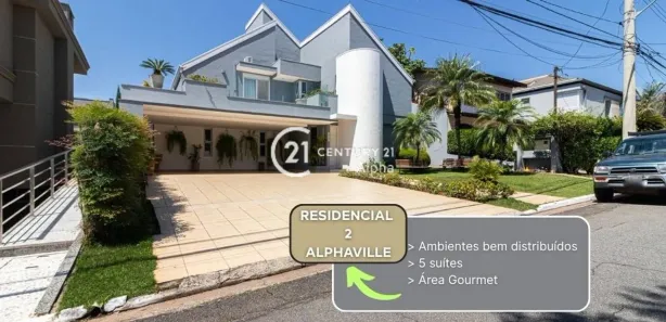 Casa de Condomínio com 5 Quartos para alugar, 400m² no Alphaville Residencial Dois, Barueri
