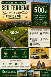 Lote/Terreno à venda, 500m² no Centro (Caucaia do Alto), Cotia