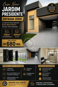 Casa com 3 Quartos à venda, 125m² no Jardim Presidente, Goiânia