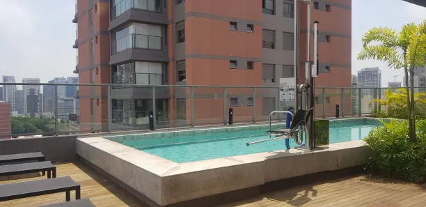 Apartamento com 1 Quarto para alugar, 27m² no Santo Amaro, São Paulo