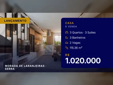 Casa com 3 Quartos à venda, 115m² no Morada de Laranjeiras, Serra