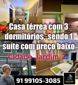Casa de Condomínio com 3 Quartos à venda, 250m² no Parque Verde, Belém