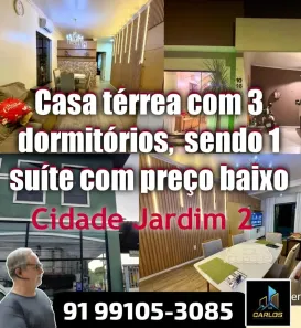 Casa de Condomínio com 3 Quartos à venda, 250m² no Parque Verde, Belém