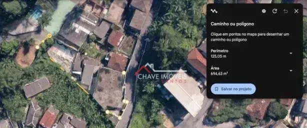 Lote/Terreno para venda ou aluguel, 700m² no José Menino, Santos