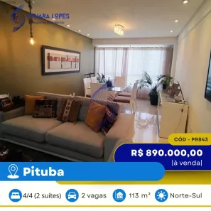 Apartamento com 4 Quartos à venda, 113m² no Pituba, Salvador