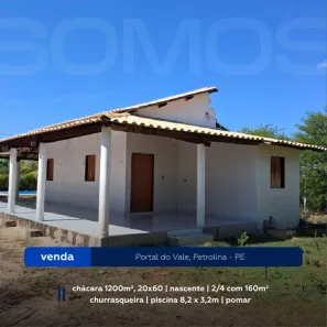 Fazenda/Sítio com 2 Quartos à venda, 1200m² no Área Rural de Petrolina, Petrolina