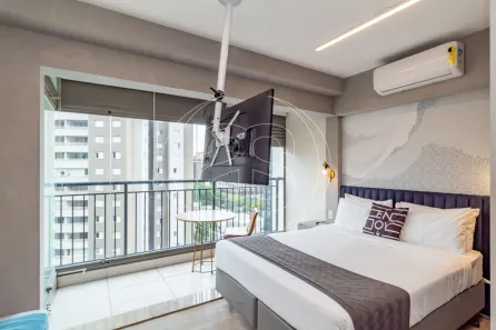 Apartamento com 1 Quarto para alugar, 25m² no Indianópolis, São Paulo