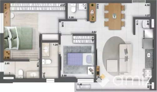 Apartamento com 2 Quartos à venda, 74m² no Setor Bueno, Goiânia