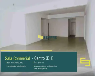 Sala Comercial para alugar, 146m² no Centro, Belo Horizonte