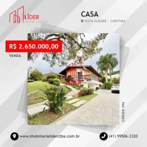 Casa com 5 Quartos à venda, 322m² no Vista Alegre, Curitiba