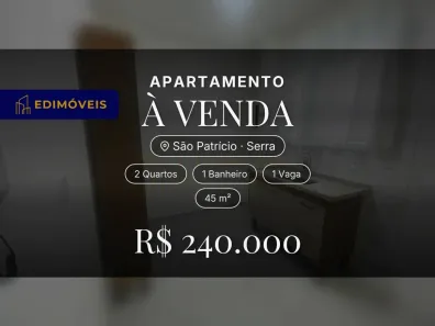 Apartamento com 2 Quartos à venda, 45m² no São Patrício, Serra
