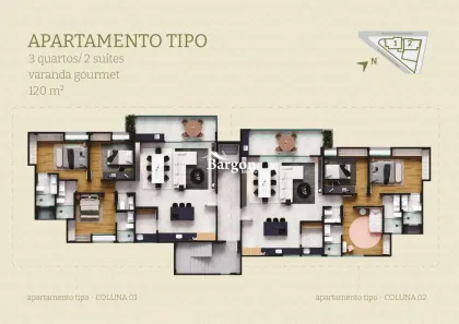 Apartamento com 3 Quartos à venda, 120m² no Teixeiras, Juiz de Fora