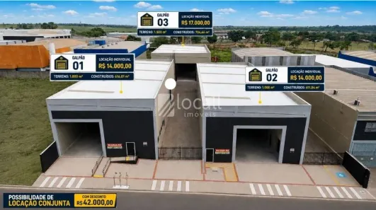 Galpão/Depósito/Armazém para alugar, 2000m² no Distrito Industrial Doutor Carlos Arnaldo e Silva, São José do Rio Preto