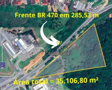 Lote/Terreno à venda, 35107m² no Badenfurt, Blumenau