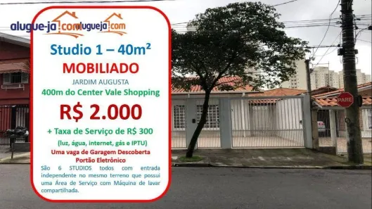 Kitnet com 1 Quarto para alugar, 40m² no Jardim Augusta, São José dos Campos